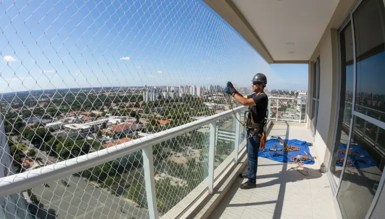 Instalação de rede de proteção pela Itália Redes Instalação de rede de proteção pela Itália Redes